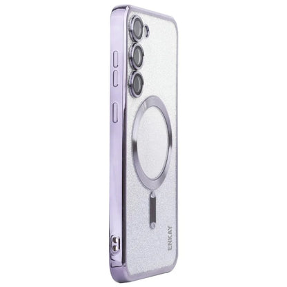 ENAKY HAT PRINCE For Samsung Galaxy S23 Magnetic Phone Case TPU Cover with Removable Glitter Paper