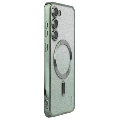 ENAKY HAT PRINCE For Samsung Galaxy S24+ Magnetic Case Glitter TPU Phone Back Cover with Lens Film