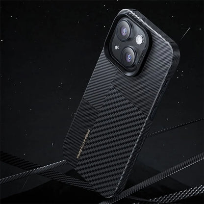 BENKS Magnetic Case for iPhone 15 Montage Splicing Kevlar Aramid Fiber Phone Cover