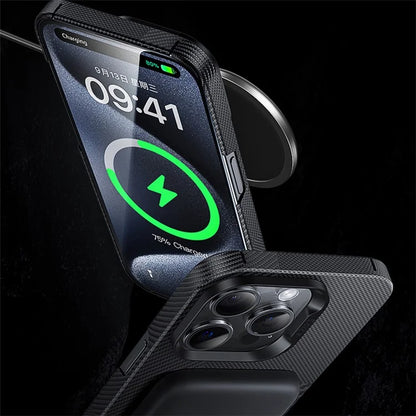 BENKS For iPhone 15 Pro Kevlar Aramid Fiber Magnetic Case Montage Slim Phone Cover