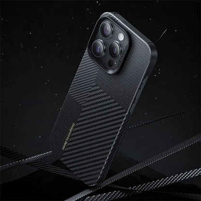BENKS For iPhone 15 Pro Max Kevlar Aramid Fiber Case Splicing Montage Magnetic Phone Cover