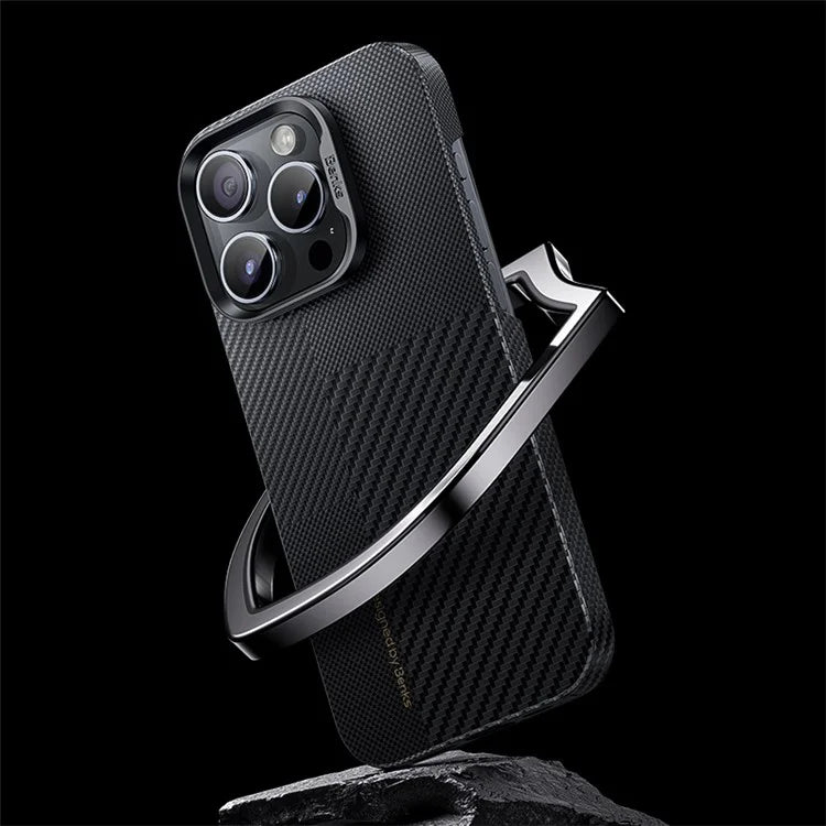 BENKS For iPhone 15 Pro Max Kevlar Aramid Fiber Case Splicing Montage Magnetic Phone Cover