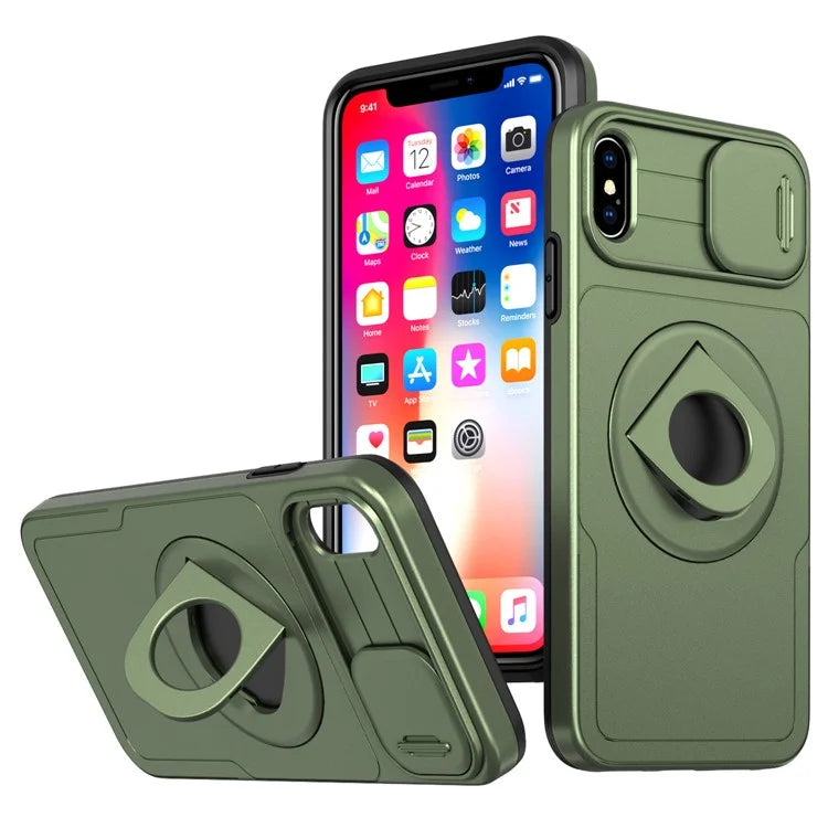 For iPhone XS Max Phone Case TPU+PC Magnetic Cover Camera Protection