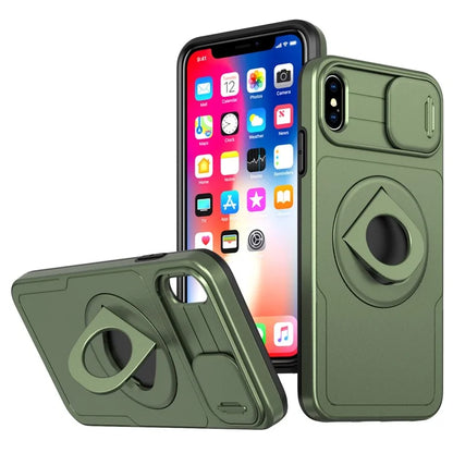 For iPhone XS Max Phone Case TPU+PC Magnetic Cover Camera Protection