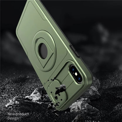 For iPhone XS Max Phone Case TPU+PC Magnetic Cover Camera Protection