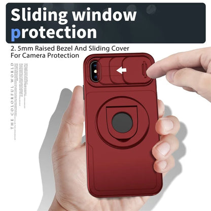 For iPhone XS Max Phone Case TPU+PC Magnetic Cover Camera Protection