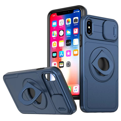For iPhone XS Max Phone Case TPU+PC Magnetic Cover Camera Protection
