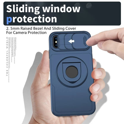 For iPhone XS Max Phone Case TPU+PC Magnetic Cover Camera Protection