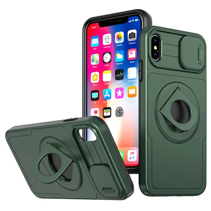 For iPhone XS Max Phone Case TPU+PC Magnetic Cover Camera Protectionish Green
