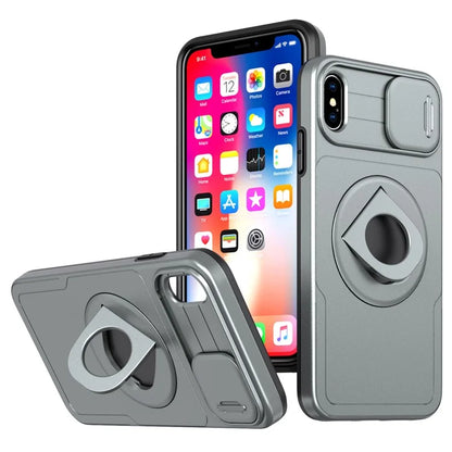 For iPhone XS Max Phone Case TPU+PC Magnetic Cover Camera Protection