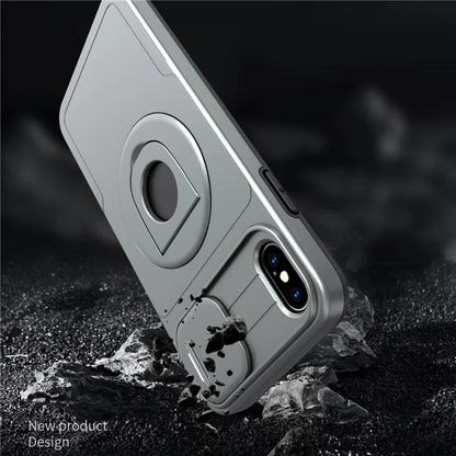 For iPhone XS Max Phone Case TPU+PC Magnetic Cover Camera Protection