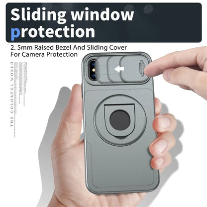 For iPhone XS Max Phone Case TPU+PC Magnetic Cover Camera Protection