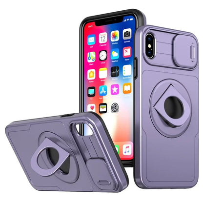 For iPhone XS Max Phone Case TPU+PC Magnetic Cover Camera Protection