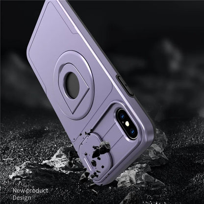 For iPhone XS Max Phone Case TPU+PC Magnetic Cover Camera Protection