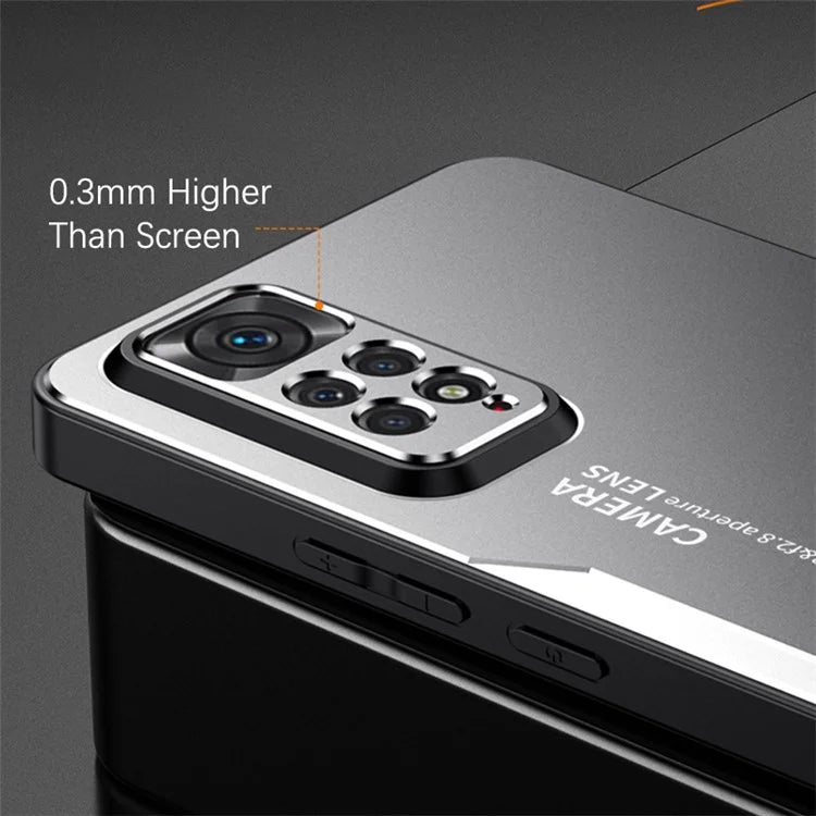 For Xiaomi Redmi Note 11S 4G Phone Case Frosted Drop Protection Aluminum Alloy Metal Shell