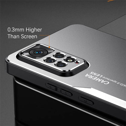 For Xiaomi Redmi Note 11S 4G Phone Case Frosted Drop Protection Aluminum Alloy Metal Shell