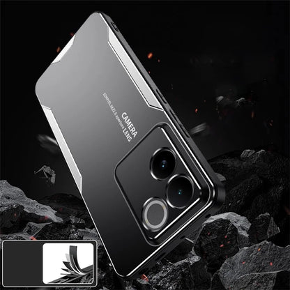 For vivo S17e 5G Cover PC+TPU+Aluminum Alloy Drop-resistant Back Case