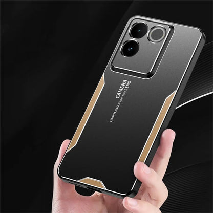 For vivo S17e 5G Cover PC+TPU+Aluminum Alloy Drop-resistant Back Case