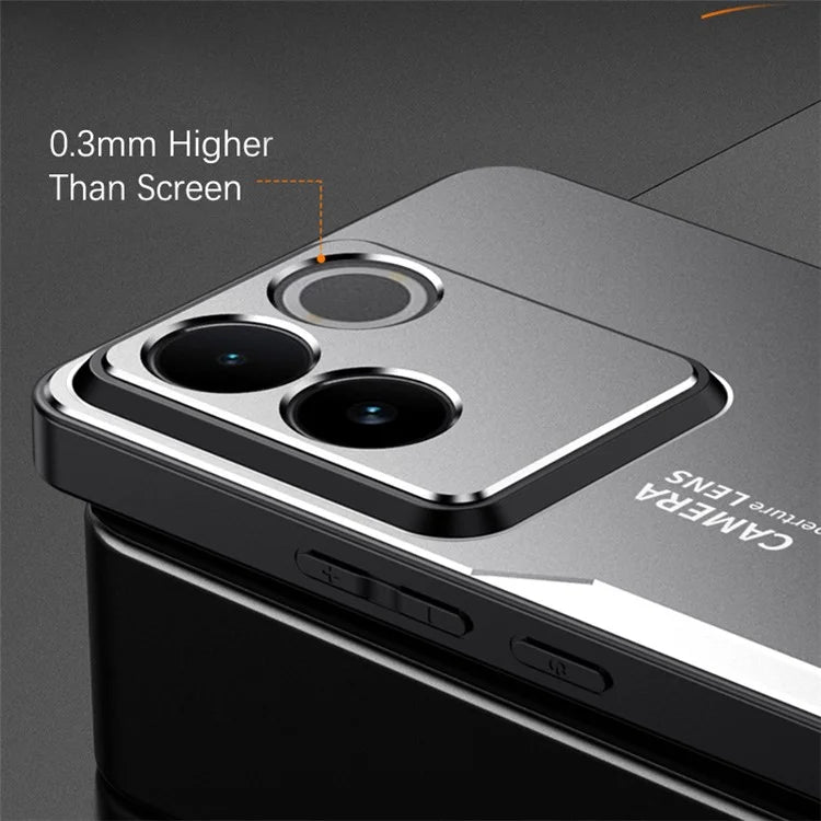 For vivo S17e 5G Cover PC+TPU+Aluminum Alloy Drop-resistant Back Case