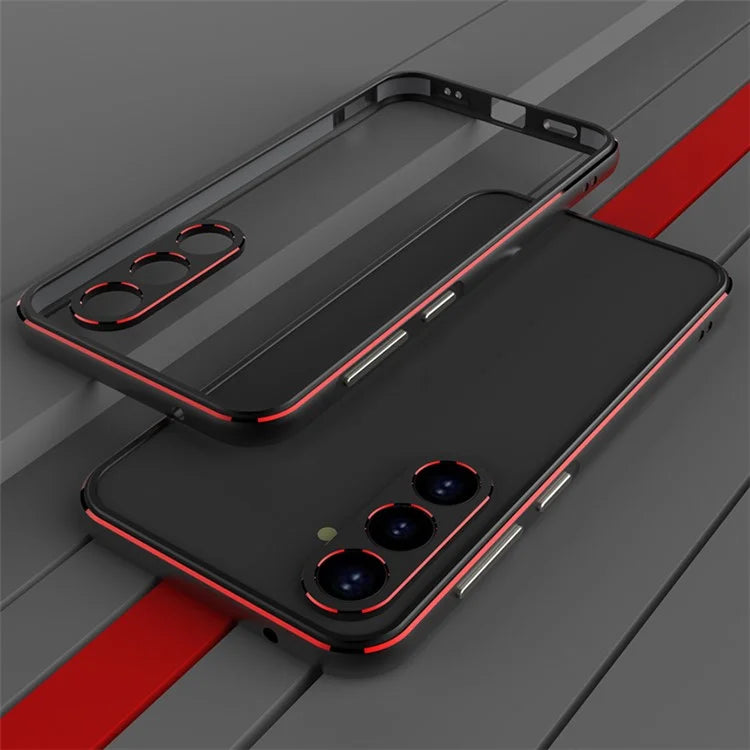For Samsung Galaxy S23 FE Bumper Case Metal Frame Slim Fit No Back Design with Camera Lens Cover