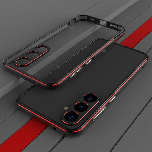 For Samsung Galaxy S23 FE Bumper Case Metal Frame Slim Fit No Back Design with Camera Lens Cover