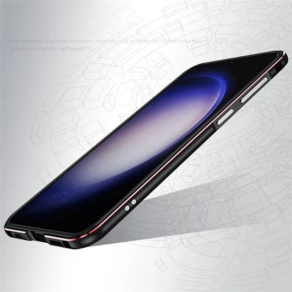 For Samsung Galaxy S23 FE Bumper Case Metal Frame Slim Fit No Back Design with Camera Lens Cover