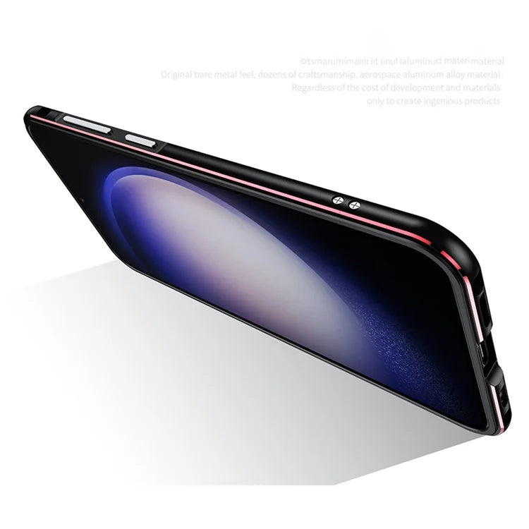 For Samsung Galaxy S23 FE Bumper Case Metal Frame Slim Fit No Back Design with Camera Lens Cover