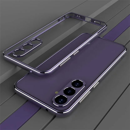 For Samsung Galaxy S23 FE Bumper Case Metal Frame Slim Fit No Back Design with Camera Lens Cover