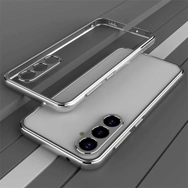 For Samsung Galaxy S23 FE Bumper Case Metal Frame Slim Fit No Back Design with Camera Lens Cover