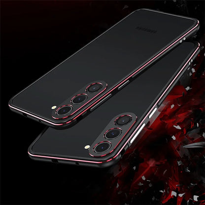 For Samsung Galaxy S23 FE Bumper Case Metal Frame Slim Fit No Back Design with Camera Lens Cover