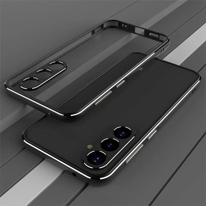 For Samsung Galaxy S23 FE Bumper Case Metal Frame Slim Fit No Back Design with Camera Lens Cover