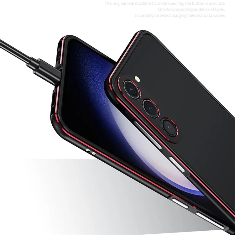 For Samsung Galaxy S23 FE Bumper Case Metal Frame Slim Fit No Back Design with Camera Lens Cover