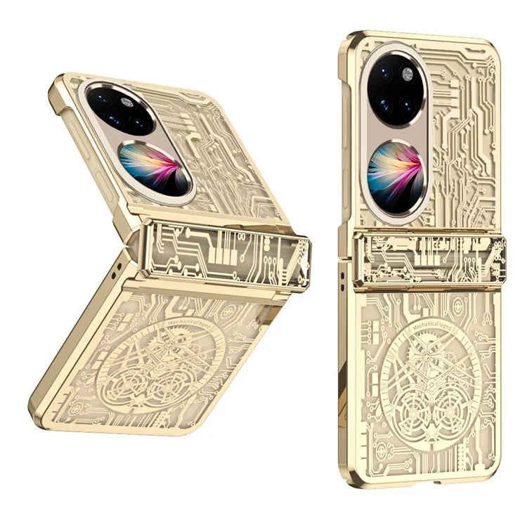 Mechanical Legend Series for Huawei Pocket 2 PC Phone Case Electroplating Cover Hinge Design