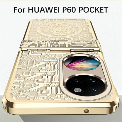 Mechanical Legend Series for Huawei Pocket 2 PC Phone Case Electroplating Cover Hinge Design