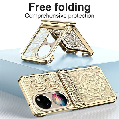 Mechanical Legend Series for Huawei Pocket 2 PC Phone Case Electroplating Cover Hinge Design