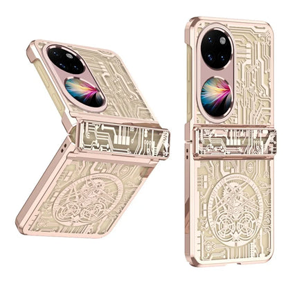 Mechanical Legend Series for Huawei Pocket 2 PC Phone Case Electroplating Cover Hinge Design