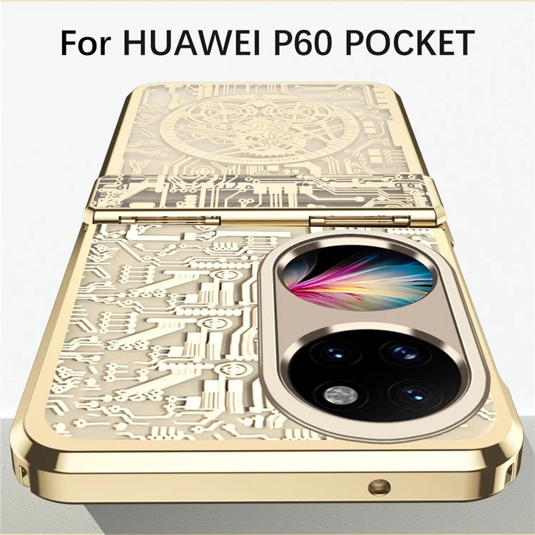 Mechanical Legend Series for Huawei Pocket 2 PC Phone Case Electroplating Cover Hinge Design