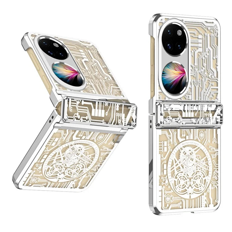 Mechanical Legend Series for Huawei Pocket 2 PC Phone Case Electroplating Cover Hinge Design