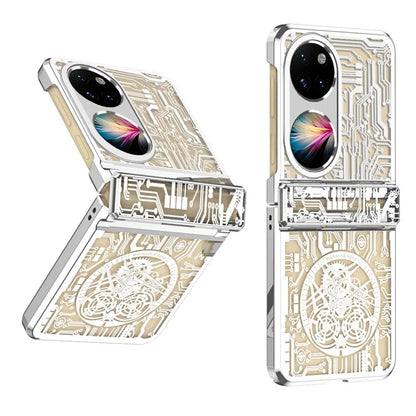 Mechanical Legend Series for Huawei Pocket 2 PC Phone Case Electroplating Cover Hinge Design