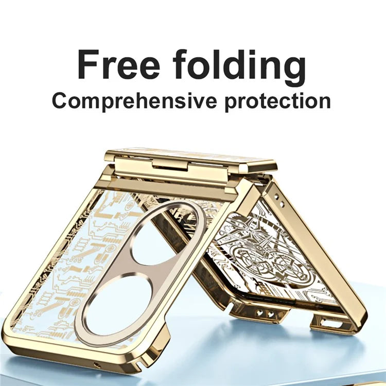 Mechanical Legend Series for Huawei Pocket 2 PC Phone Case Electroplating Cover Hinge Design