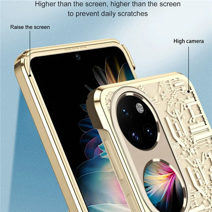 Mechanical Legend Series for Huawei Pocket 2 PC Phone Case Electroplating Cover Hinge Design