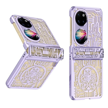 Mechanical Legend Series for Huawei Pocket 2 PC Phone Case Electroplating Cover Hinge Design