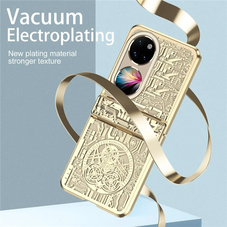 Mechanical Legend Series for Huawei Pocket 2 PC Phone Case Electroplating Cover Hinge Design