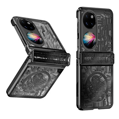 Mechanical Legend Series for Huawei Pocket 2 PC Phone Case Electroplating Cover Hinge Design