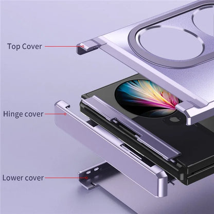 For Huawei Pocket 2 Phone Case Hinge Protection Electroplating Cover