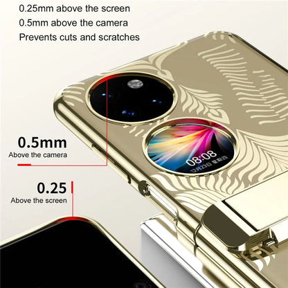 For Huawei Pocket 2 Case Wing Pattern Kickstand Phone Cover
