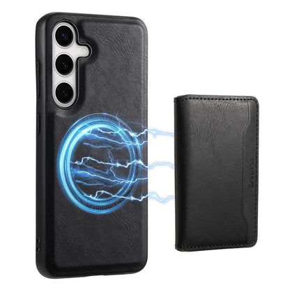 DENIOR For Samsung Galaxy S24+ Phone Case Magnetic Protection Cover Detachable Card Bag