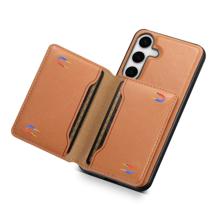 DENIOR For Samsung Galaxy S24+ Phone Case Magnetic Protection Cover Detachable Card Bag