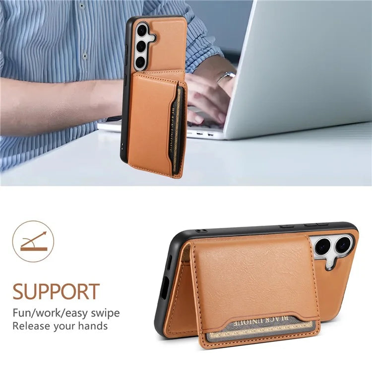 DENIOR For Samsung Galaxy S24+ Phone Case Magnetic Protection Cover Detachable Card Bag