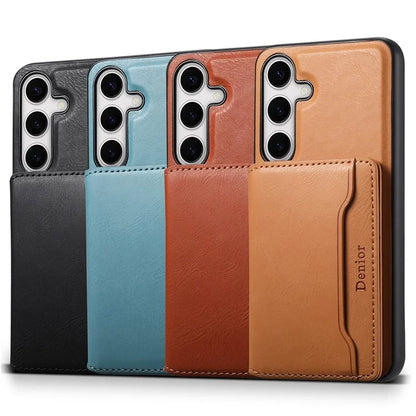 DENIOR For Samsung Galaxy S24+ Phone Case Magnetic Protection Cover Detachable Card Bag
